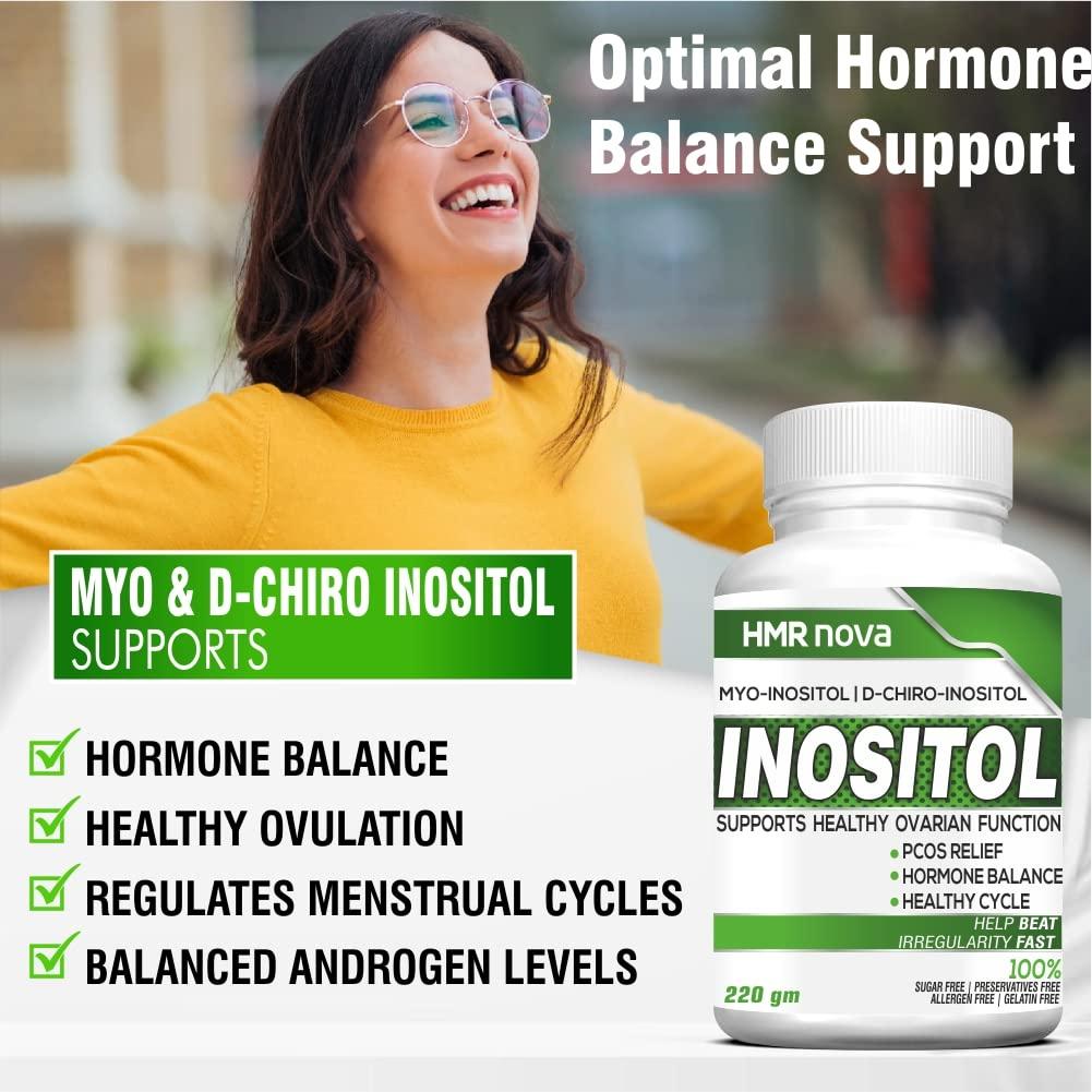 HMR NOVA HMR NOVA Inositol Supplement 4000mg Helps To Manage the Brain, Nervous System, Irregular Cycle, And PCOS- 220 GM Sugar-Free Powder