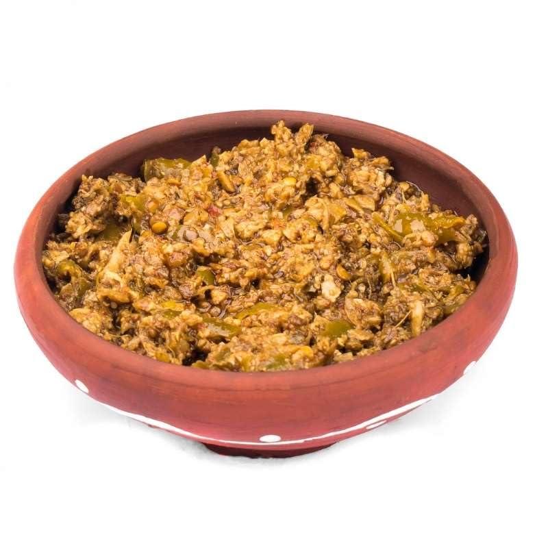 JhaJi - Taste of Mithila JhaJi - Taste of Mithila Oal Ginger Chilli Mix Pickle | Tangy, Spicy, And Gingery Aftertaste | Grated Jimikand Pieces | Sun-Dried | Bihari-Style Homemade Pickle, 500G