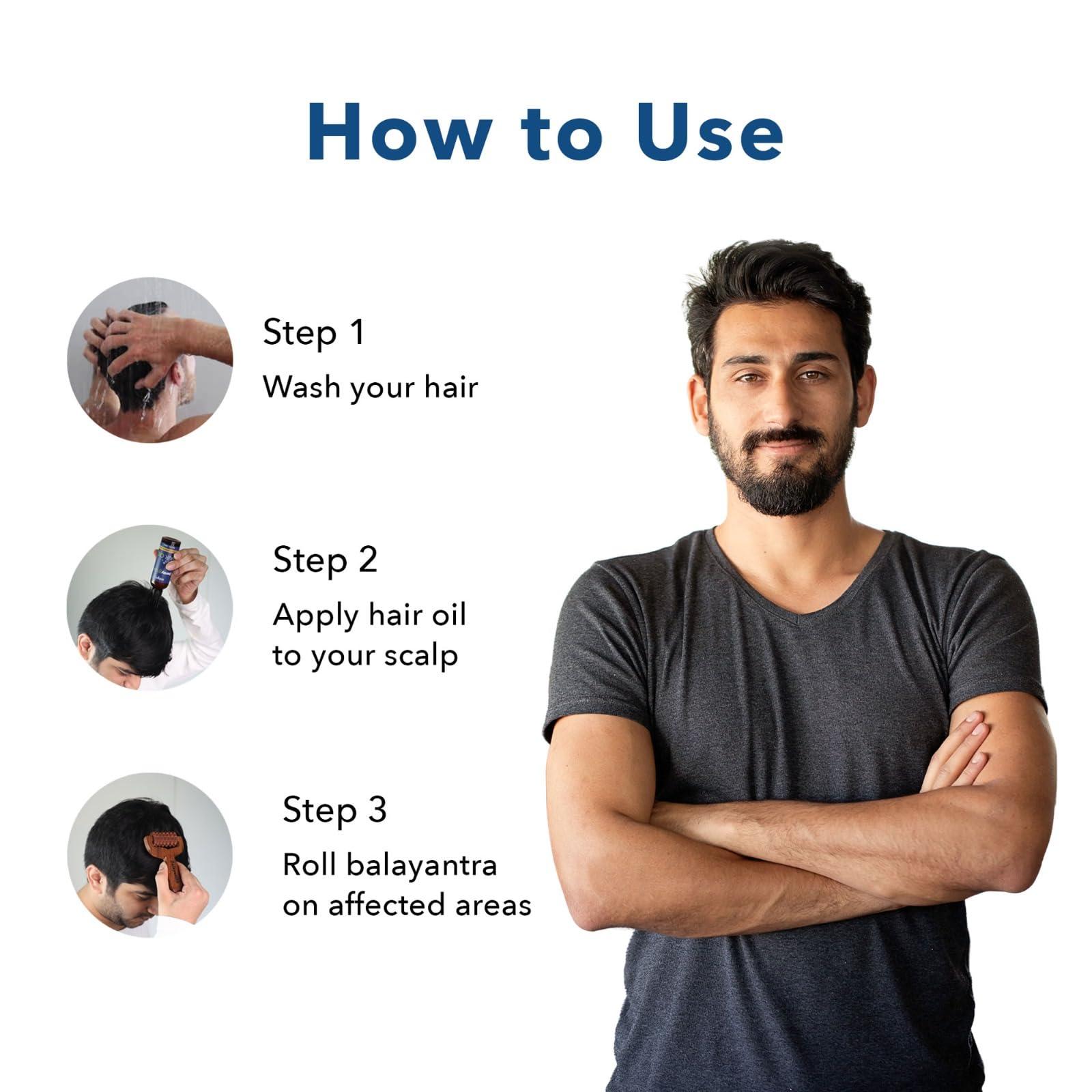 Adon Adon Wooden Roller Massager For Scalp | Blood Circulation | Acupressure Roller | Head Massager For Hair | | Promotes Hair Growth | Hair Scalp Care | Dandruff Removal for Men & Women