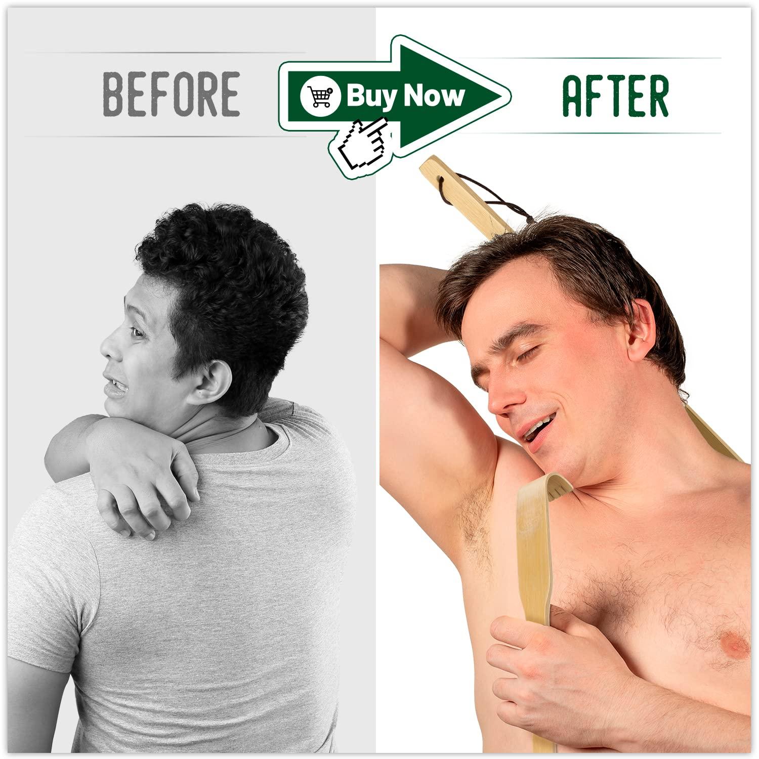 Renook Renook Bamboo Wooden Back Scratchers, 17in, Pack of 5, Best for Pregnant Women and People Who Need Longer Hands, Provide Instant Relief from Itching