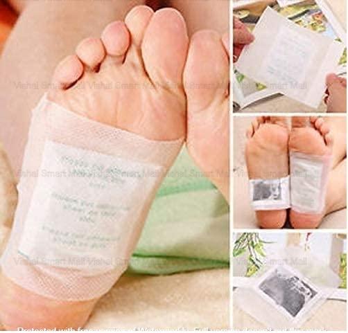2heet HEET Health Care System Cleansing Detox Foot Pads Detox Foot Patches, Pain Free Foot Pads for Stress Relief Sleep - Set Of 20 (Free Size, White)