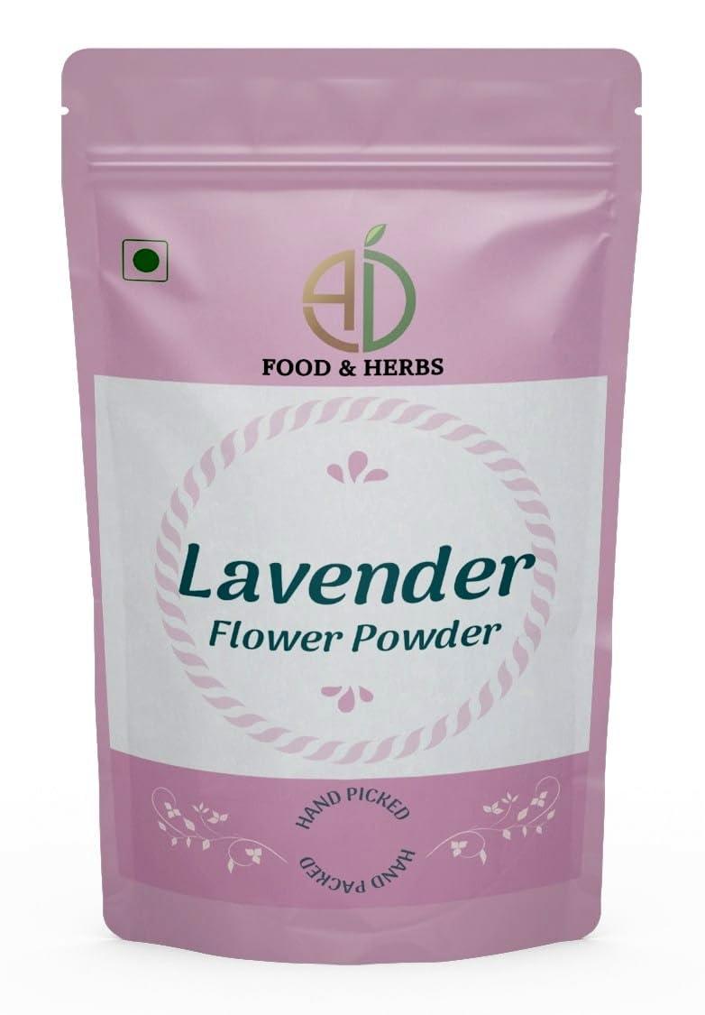 A D FOOD & HERBS A D Food & Herbs Organic Lavender Flower Powder Aromatic Edible for Homemade Lattes, Tea Blends, Bath Salts, Gifts, Crafts (150 Gms)
