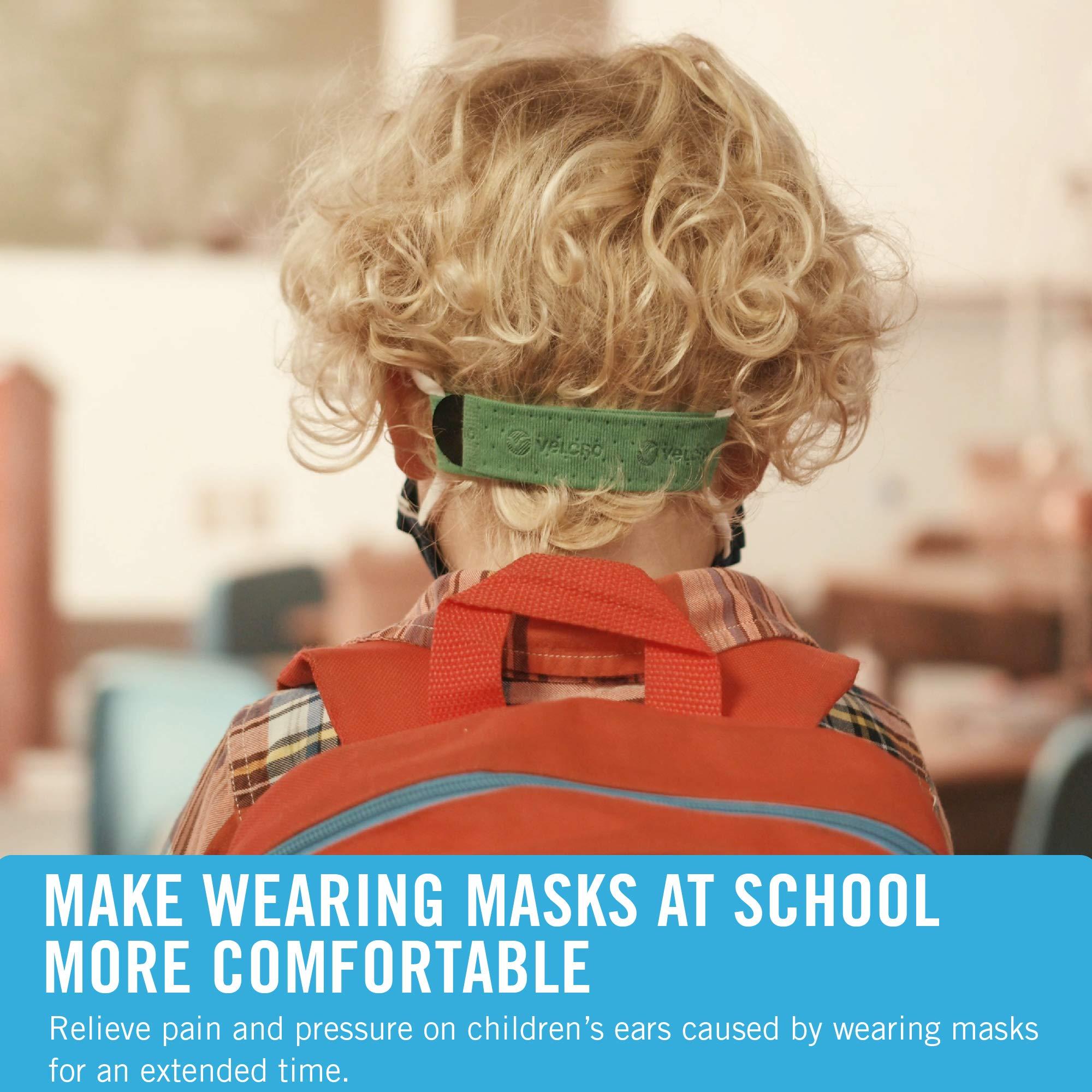 Velcro VELCRO Brand Face Mask Extender Straps 4pk Black, 12 x 1 Comfortable and Adjustable Ear Savers, VEL-30084-USA