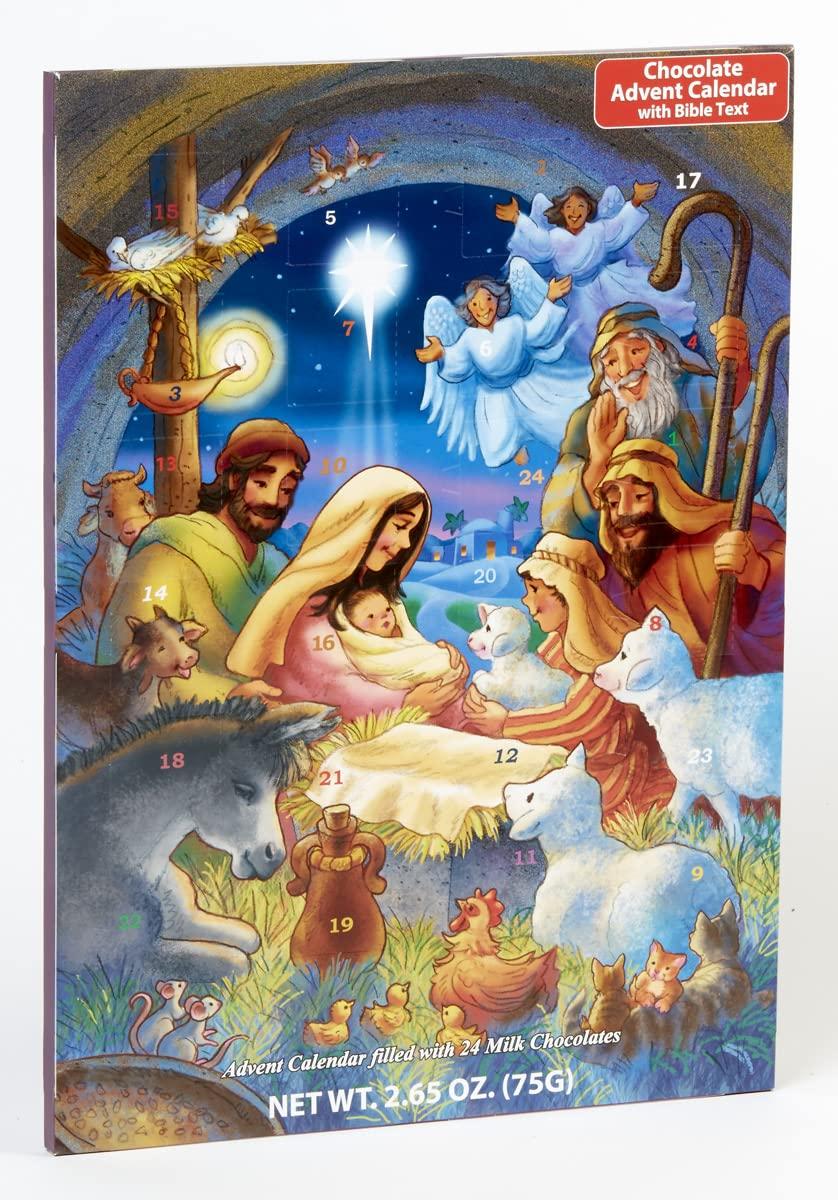 Vermont Christmas Company Vermont Christmas Company Baby in a Manger Chocolate Advent Calendar with Nativity Story