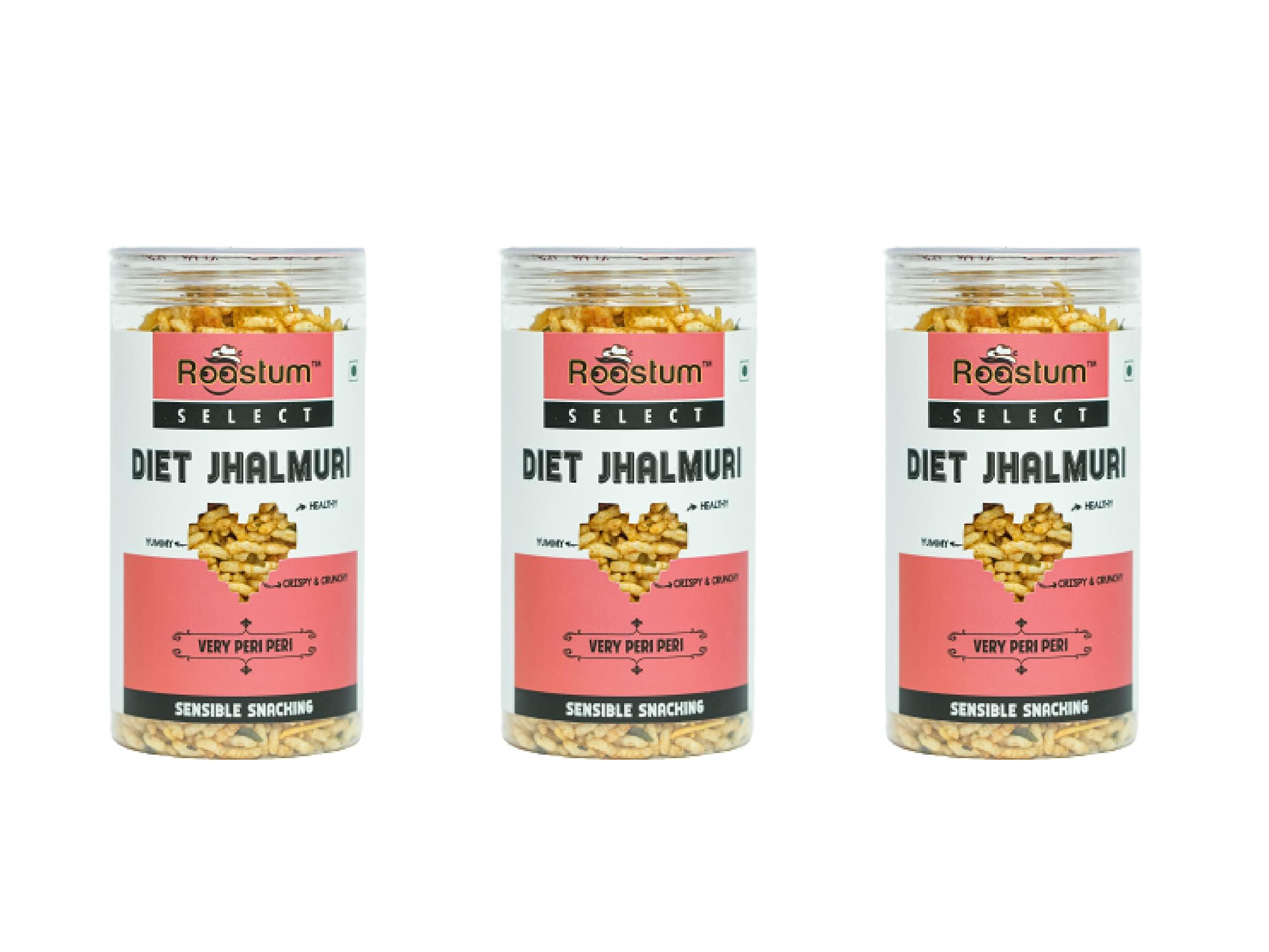 Roastum ROASTUM Select Diet Jhalmuri Healthy Snacks | Gluten Free - Puffed Rice | Diet Namkeen (Pack of 2, 300GM)