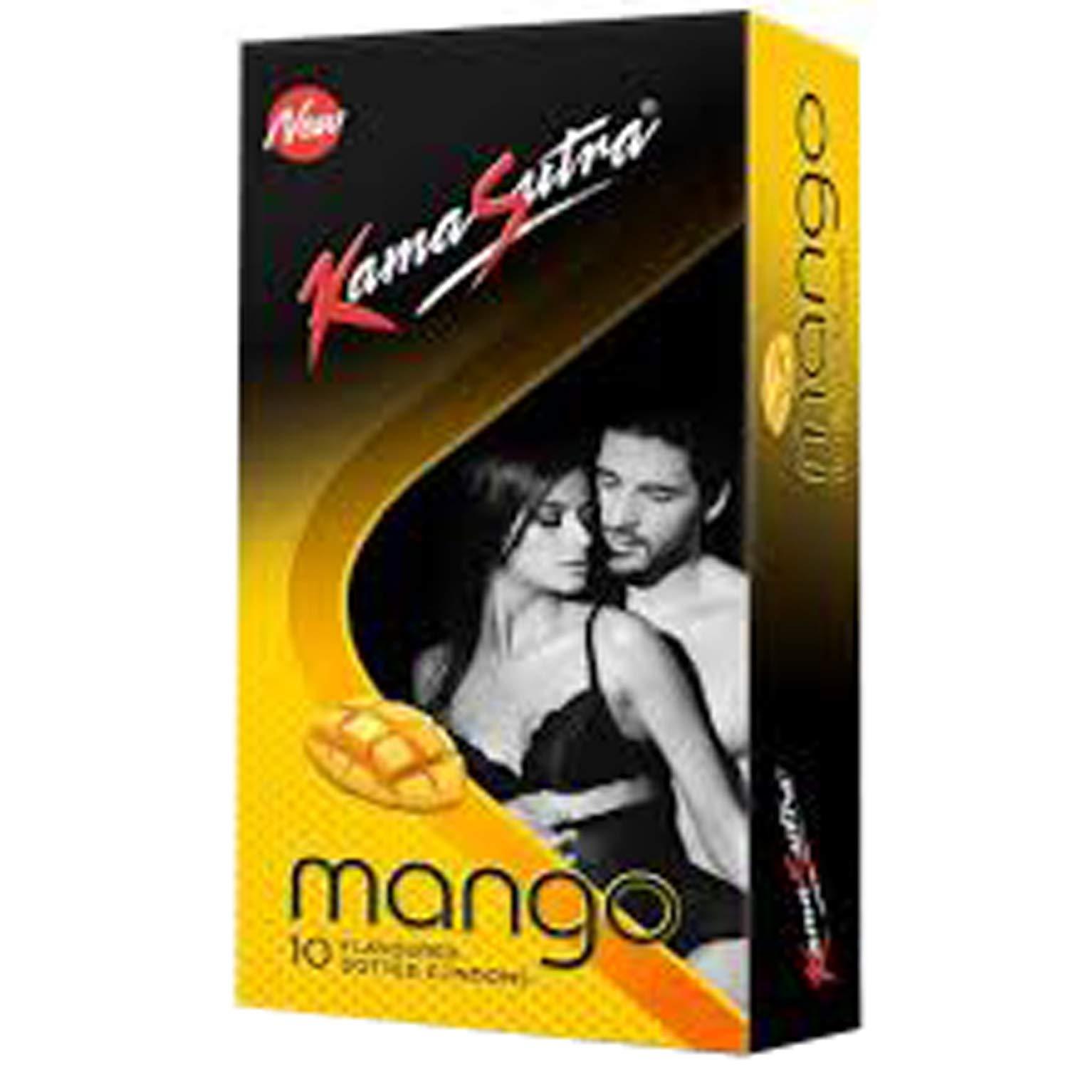 KS KS A \'Kamasutra\' Mango Flavoured Dotted Condoms - (Combo) Pack of 6 (1x10s)