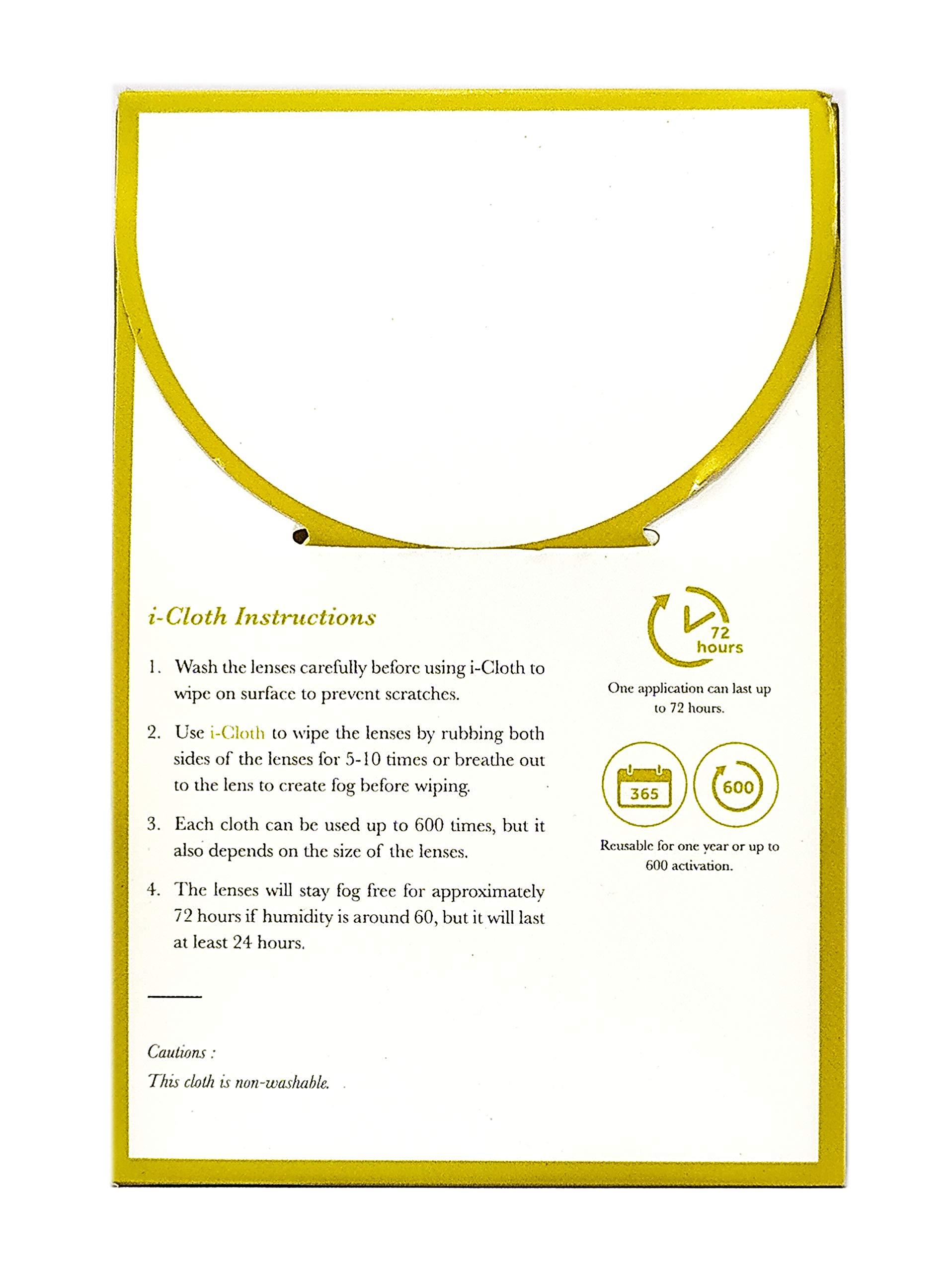 AUGEN AUGEN Dry Anti-Fog Cleaning Cloth | New Technology for Spectacles, Eyewear, Glasses, Goggles,Camera Lens, Antifog with Masks - Has Advanced Nano Microfiber Formula (Reusable Upto 600 Times)(Pack of 1)