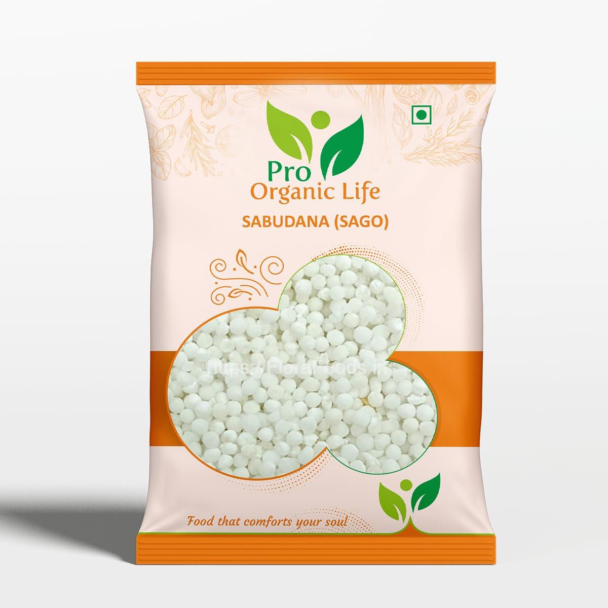 PRO ORGANIC LIFE Pro Organic Life sabudana medium sago, tapioca sago ( Premium & 100% Natural) 450 grm
