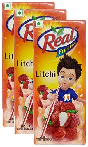 Real Spencer's Combo - Real Fruit Juice Litchi, 200ml (Pack of 3) Promo Pack
