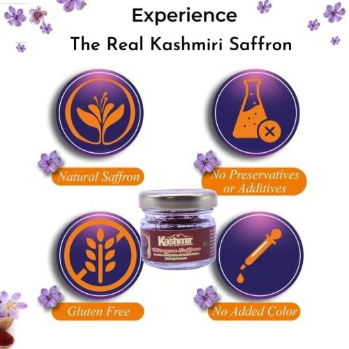 Kashmir ONLINE STORE Kashmir Online Store Pure And Natural Mongra Saffron - Premium Original Quality Kesar Grade A+++ For Pregnancy, Cooking, Face & Skin (1 Gram)