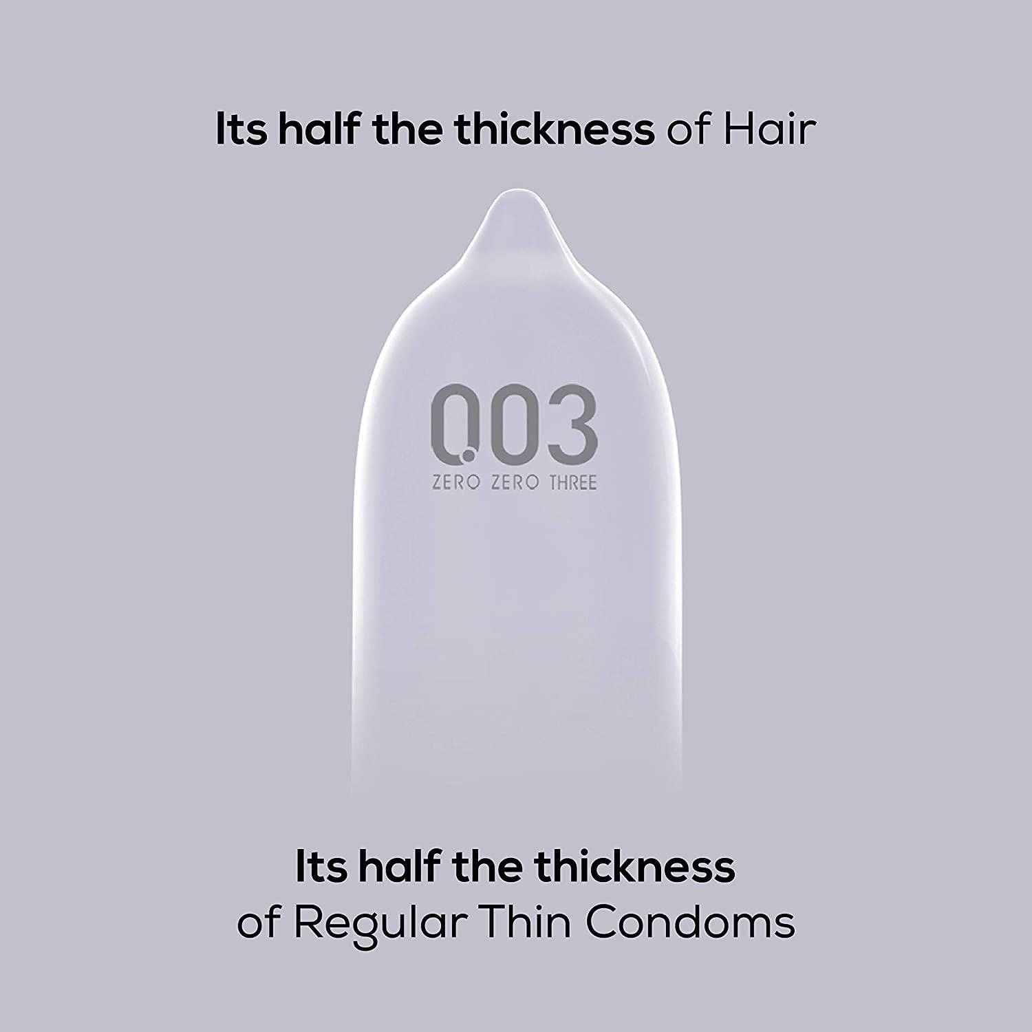 OKAMOTO Okamoto Condom | Ultra Thin Condoms for Men | Thinnest Premium Japanese Condoms | Made In Japan | 0.03 mm thin | 003 Platinum (Pack of 3)