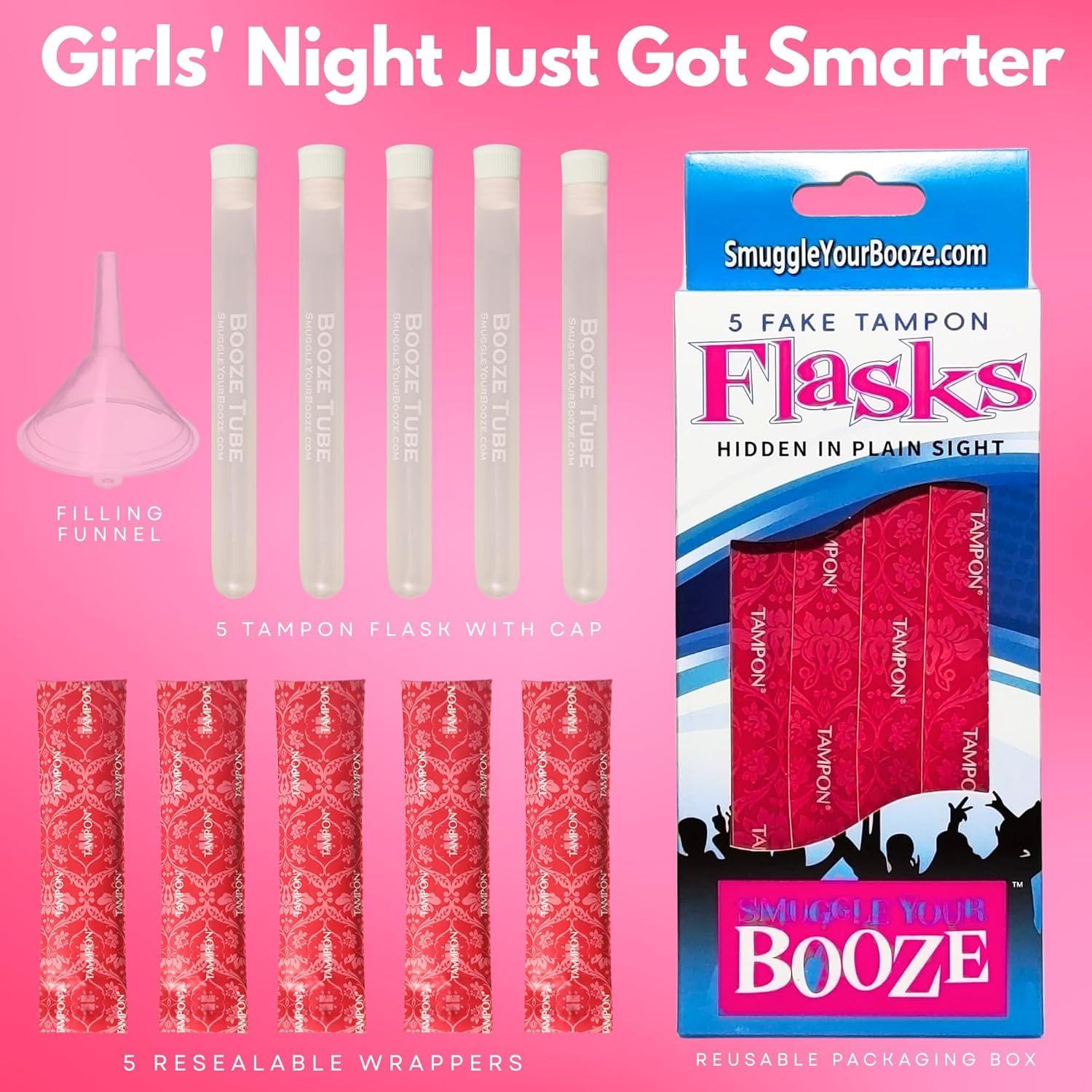 Smuggle Your Booze Smuggle Your Booze Tampon Flask and Funnel 2 Piece Bundle