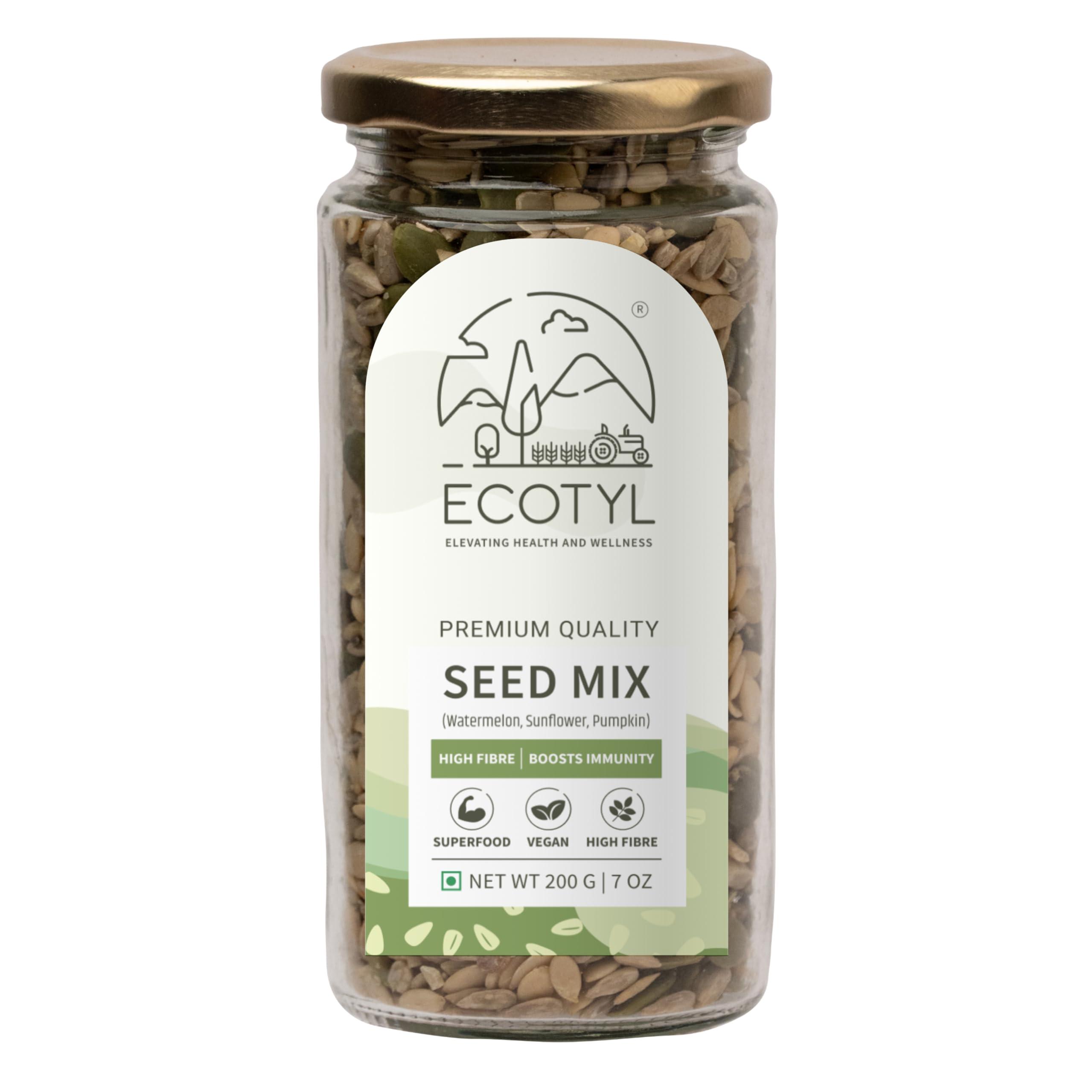 Ecotyl Ecotyl Seed Mix | Sunflower, Pumpkin, and Watermelon Seeds | Unroasted | 200g