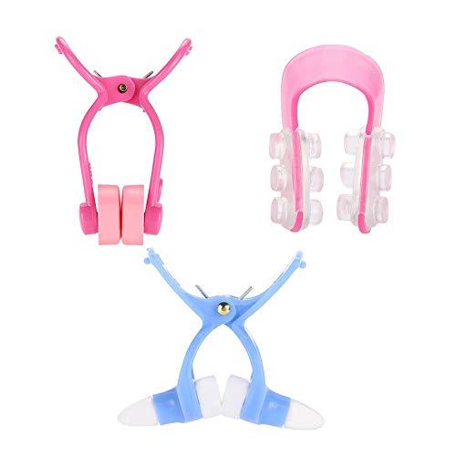 Sonew 3Pcs Nose Shaper Clip Nose Up Lifting Painless Nose Up Lifting Shaping Clip Nose Bridge Straightener Corrector, Soft Safety Silicone Nose Lifter Beauty Clip Tools for Women Men