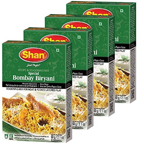 Shans Shan Special Bombay Biryani Masala, 2.12 oz / 60 g, 4 Pack