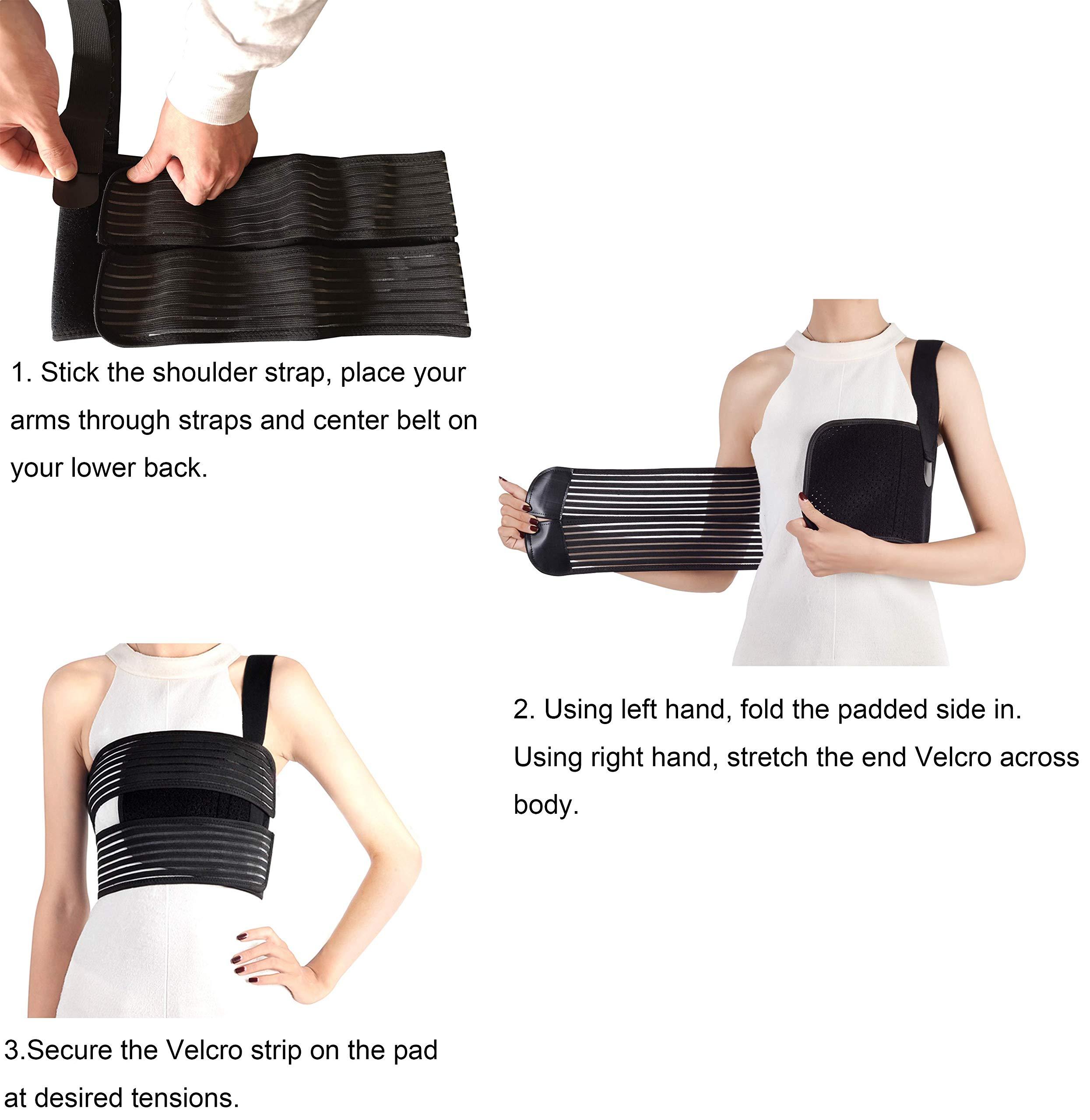 Solmyr Solmyr Rib Brace Broken Rib Belt, Rib Support Brace for Men and Women, Breathable Chest Wrap Belt for Sore or Bruised Ribs Support, Sternum Injuries, Dislocated Ribs Protection, Pulled Muscle Pain