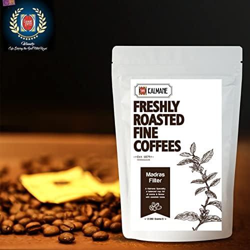 Kalmane Koffees Kalmane Koffees | Madras Filter - Medium Grind Ground Coffee Powder Made with 100% Specialty Grade Arabica - Roasted Frequently in Small Batches - Aromatic Flavor, 70% Coffee 30% Chicory (250 gm)