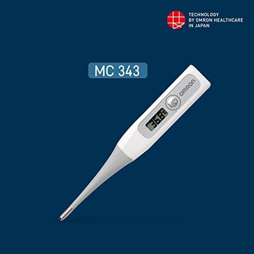 Omron Omron MC 343 Flexible Tip Digital Thermometer With Quick Measurement of Oral, Underarm Temperature in Celsius & Fahrenheit, Water Resistant for Easy Cleaning