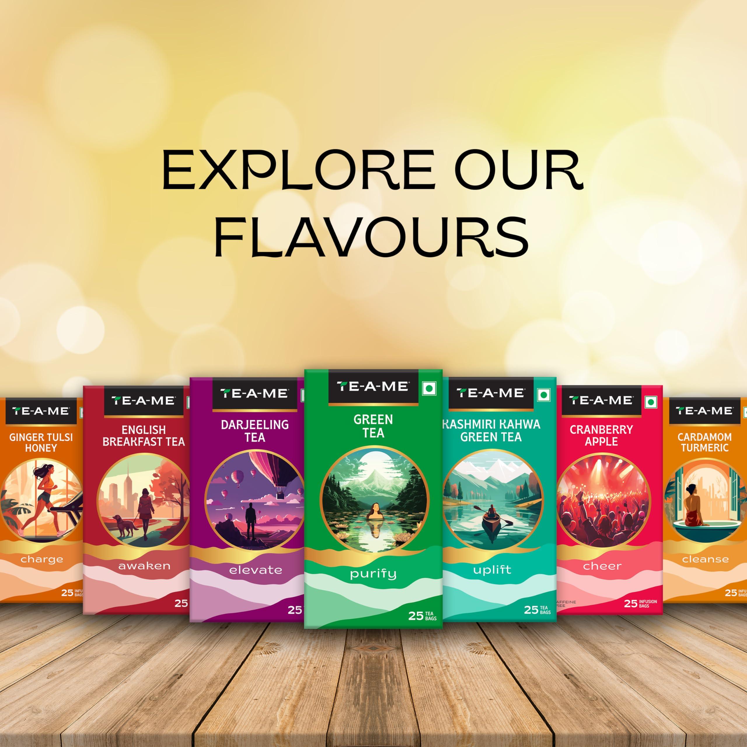 TE-A-ME TE-A-ME Chamomile Tea, 100 Tea Bags (4 Boxes x 25 Tea Bags = 100 Tea Bags) | Chamomile Tea | Herbal Tea | Chamomile Tea Bags | Chamomile Tea for Sleep | Chamomile | Herbal Tea Bags | Flower Tea