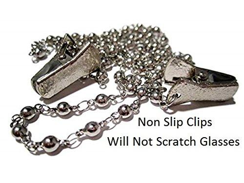 ATLanyards ATLanyards Ball Chain Clip Eyeglass Holder - Holder for Glasses with Alligator Clips