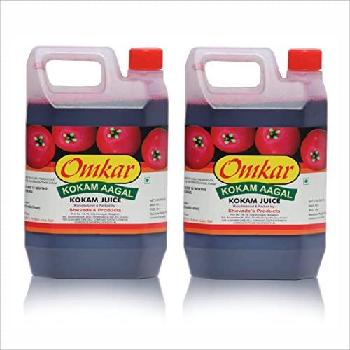 Omkar Products Omkar Products Kokam Juice (Kokam Agal) (Without Sugar)- 1000 Ml (Pack of 2)