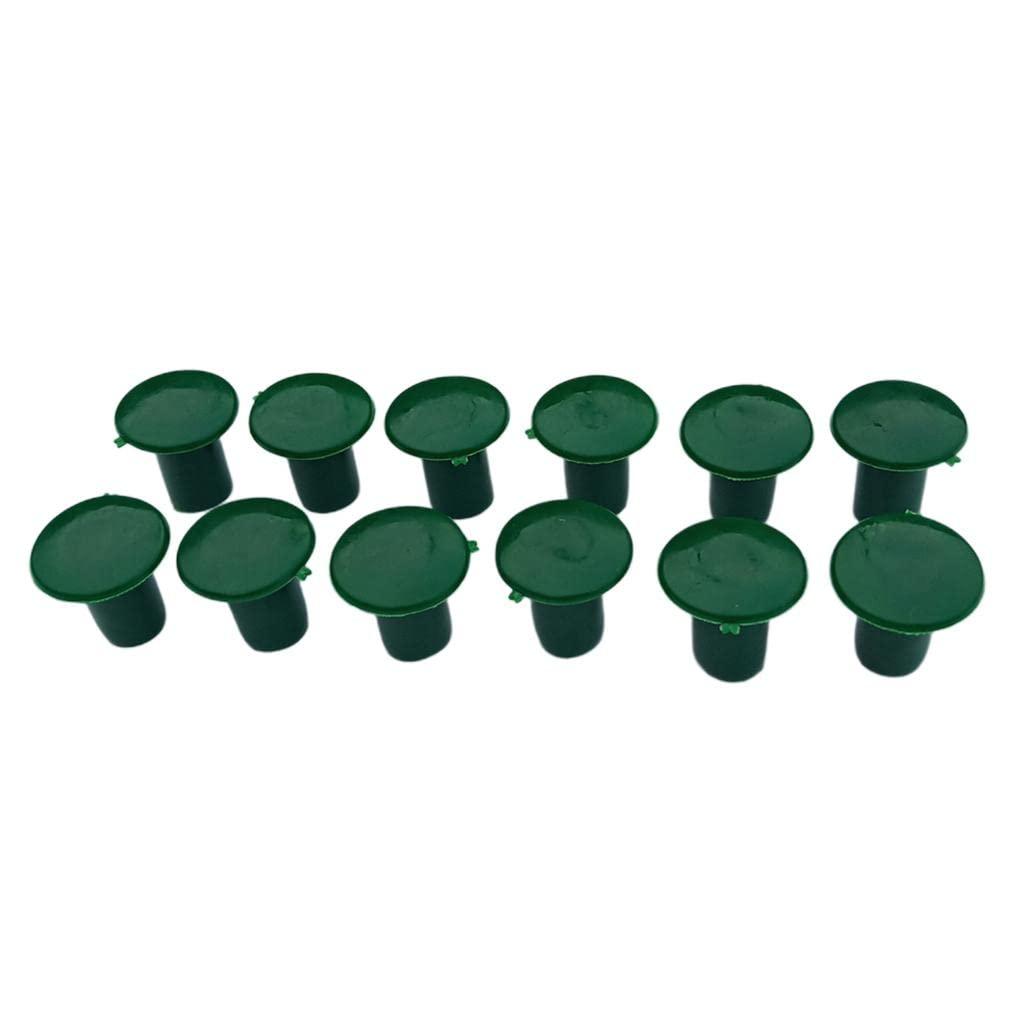 IVELECT 12pcs Durable Plastic Safety Garden Cane End Caps Bamboo Protectors