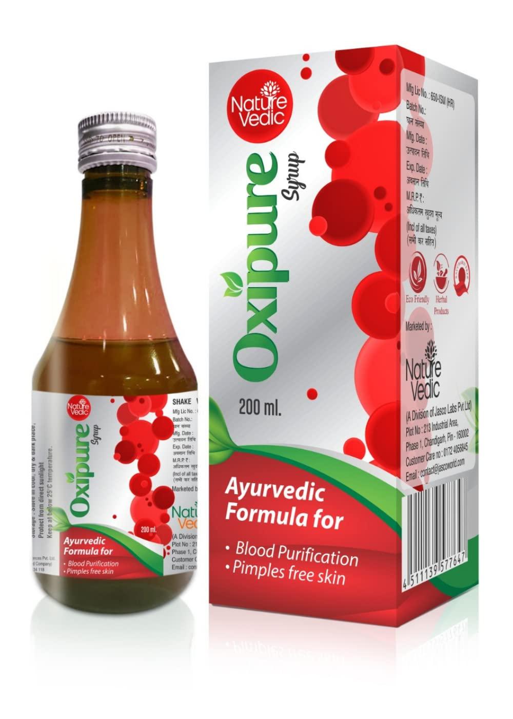 nature vedic Nature vedic Oxipure Syrup Ayurvedic Blood Purifier For Acne & Pimples Free Glowing Skin | 200 ml