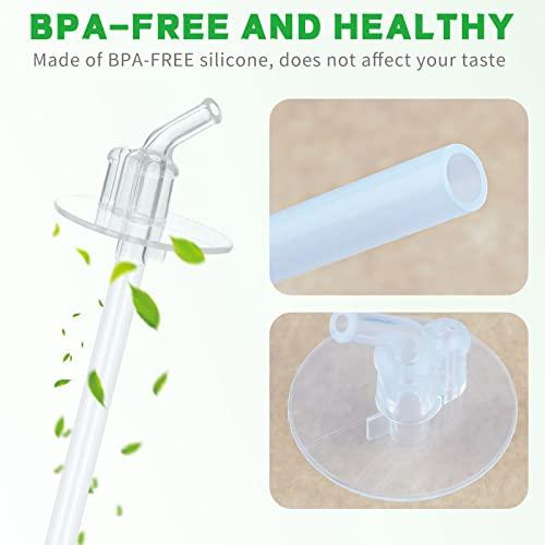 Marbe 6pack Replacement Straws for Thermos Funtainer Bottle, Straws Stem Set with Cleaning Brushesï¼Å’Safe to use for Adult/Children (6 Straws+3 Cleaning Brushes)