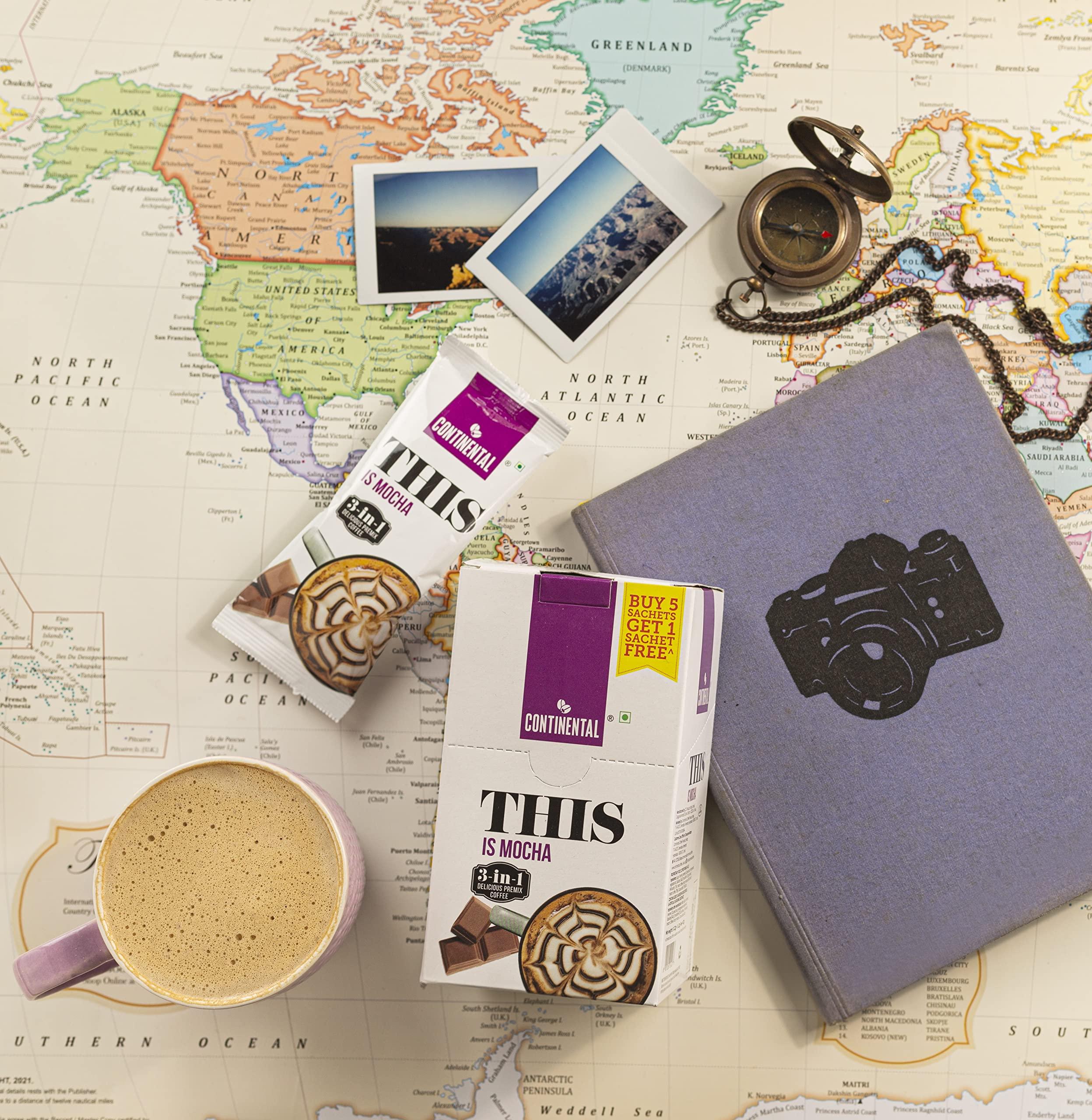 Continental This Continental This Mocha 3 In 1 Premix Instant Coffee 132 Gram (22G*6 Sachets) (Pack Of 2)