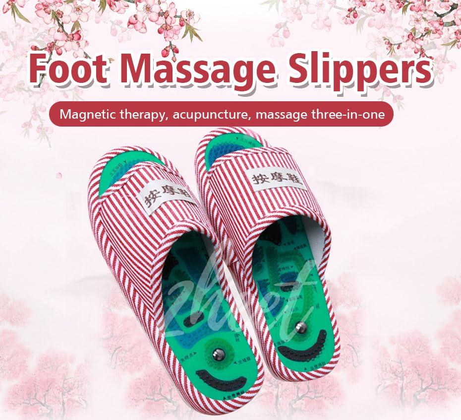 2heet 2heet Acupressure Massage Slippers, Reflexology Foot Massager Slippers Magnetic Massage Foot Acupoint Slipper for Men Women(Size:25cm)