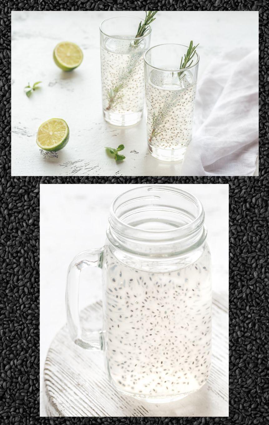 Apni Maati Apni Maati Basil Seeds (Sabja Seeds/Takmaria/Tukmariya) for eating (400 gm)