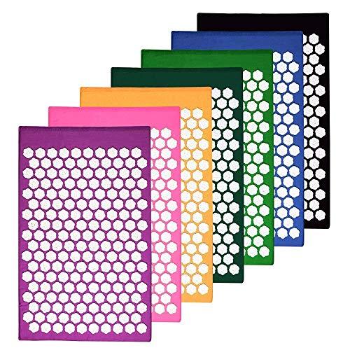 SHOPECOM SHOPECOM Back and Neck Pain Relief Acupressure Mat and Pillow Set, Chronic Back Pain Treatment - Relieves Your Stress of Lower Upper Back and Sciatic Pain (multicolor)