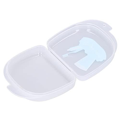 Fabater Denture Storage Box, Anti Impact Firm Sturdy Mouth Guard Container Waterproof Denture Case for Home Travel for Dental Clinic