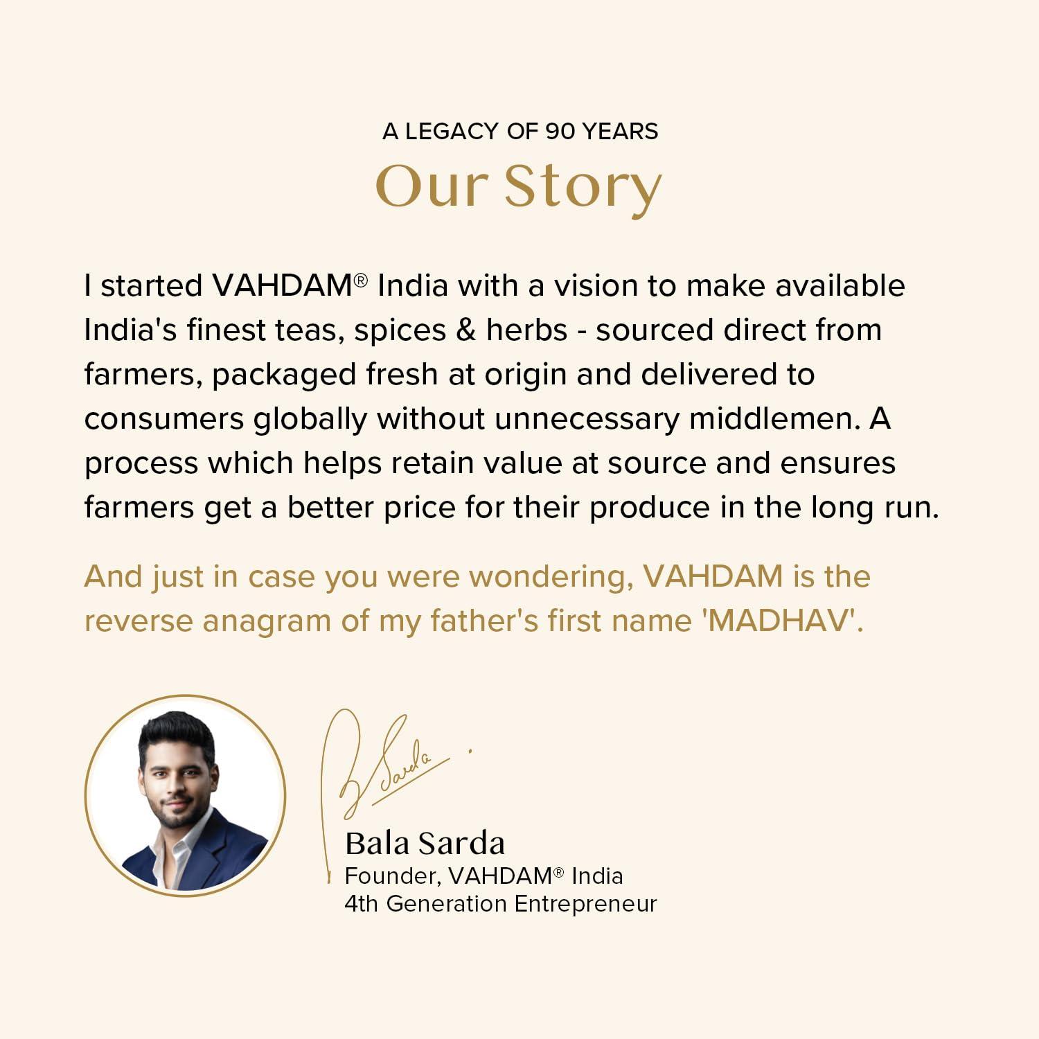 VAHDAM VAHDAM, Organic Darjeeling Black Tea Bags (50 Count) High Caffeine, Non-GMO, Gluten-Free | Strong, Robust & Flavoury | Unblended Second Flush Darjeeling Tea Bags | Resealable Ziplock Pouch