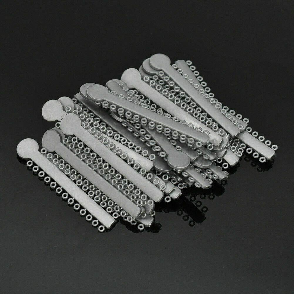 SS WHITE SS WHITE - Dental Orthodontic Ligature Ties Orthodontic Elastomeric O-rings Braces Rubber Bands Gray Pack of 36 Stuck