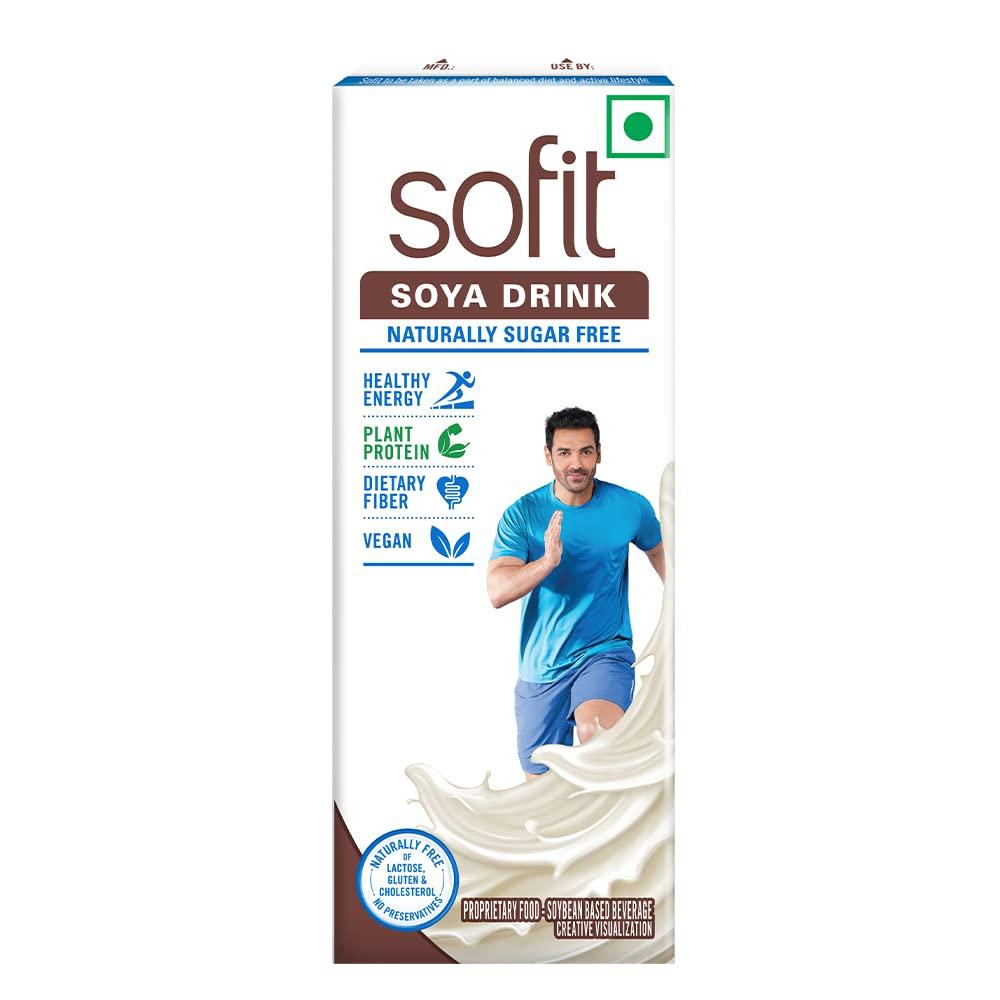 SOFIT Sofit SOYA Milk Sugar Free, 200ml (Pack of 10)