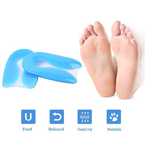 Edoneery Silicone Gel Heel Cups, Heel Pads for Plantar Fasciitis,Heel Spurs & Heel Pain Foot Care