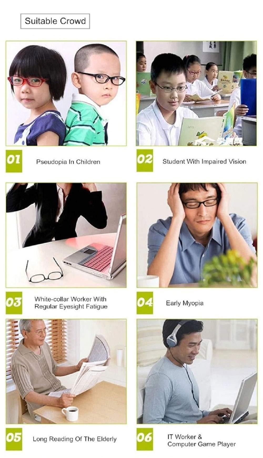 Digital Shoppy Digital Shoppy Anti-myopia Pinhole Glasses Eye Exercise Eyesight Improve Natural Healing Vision Care Eyeglass (Golden Frame)