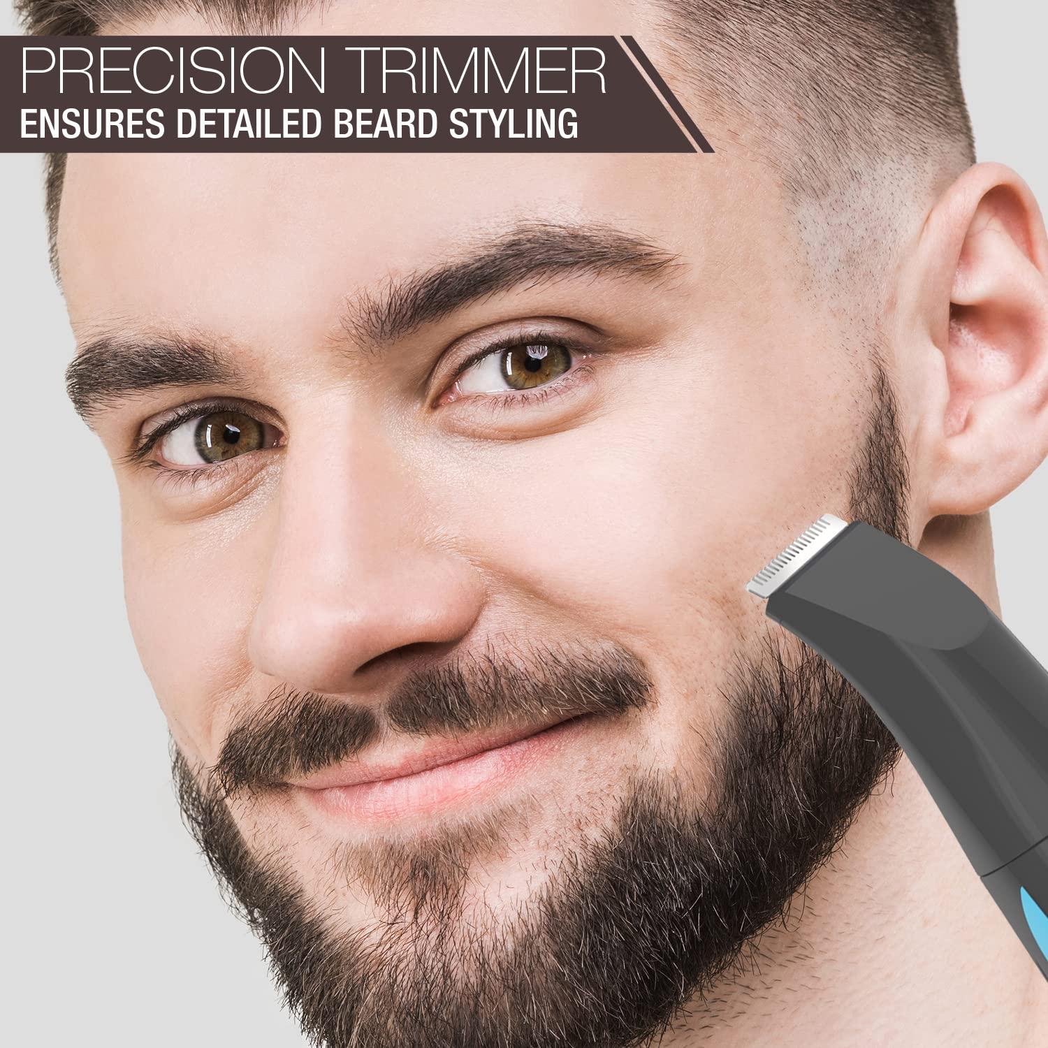 Havells Havells Multi Grooming Kit Gs6532, 5-In-1 With Protective Combs, Rechargeable - All-In-One Trimmer Comes Wth Pouch, Corded Electric (Grey) - Men