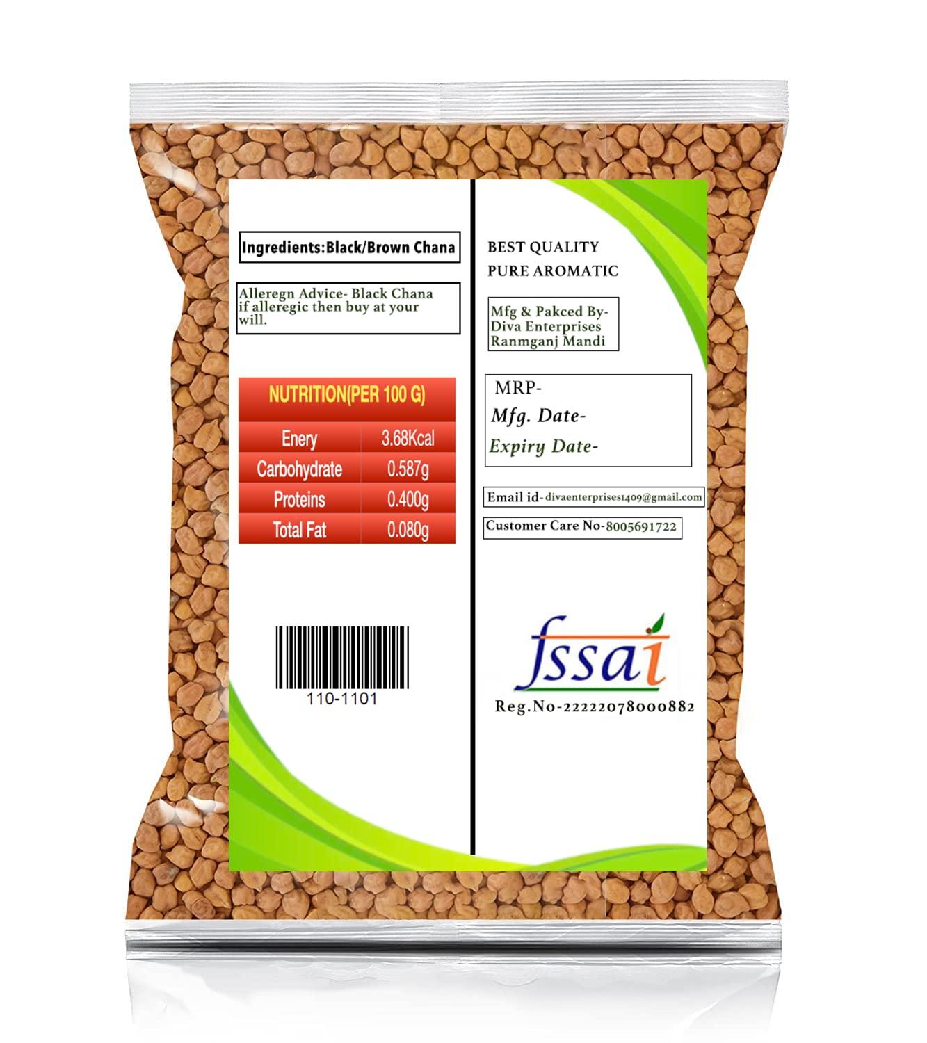 heyon 100% Fresh & Clean brown/black chana(chickpeas) (500 Gram)