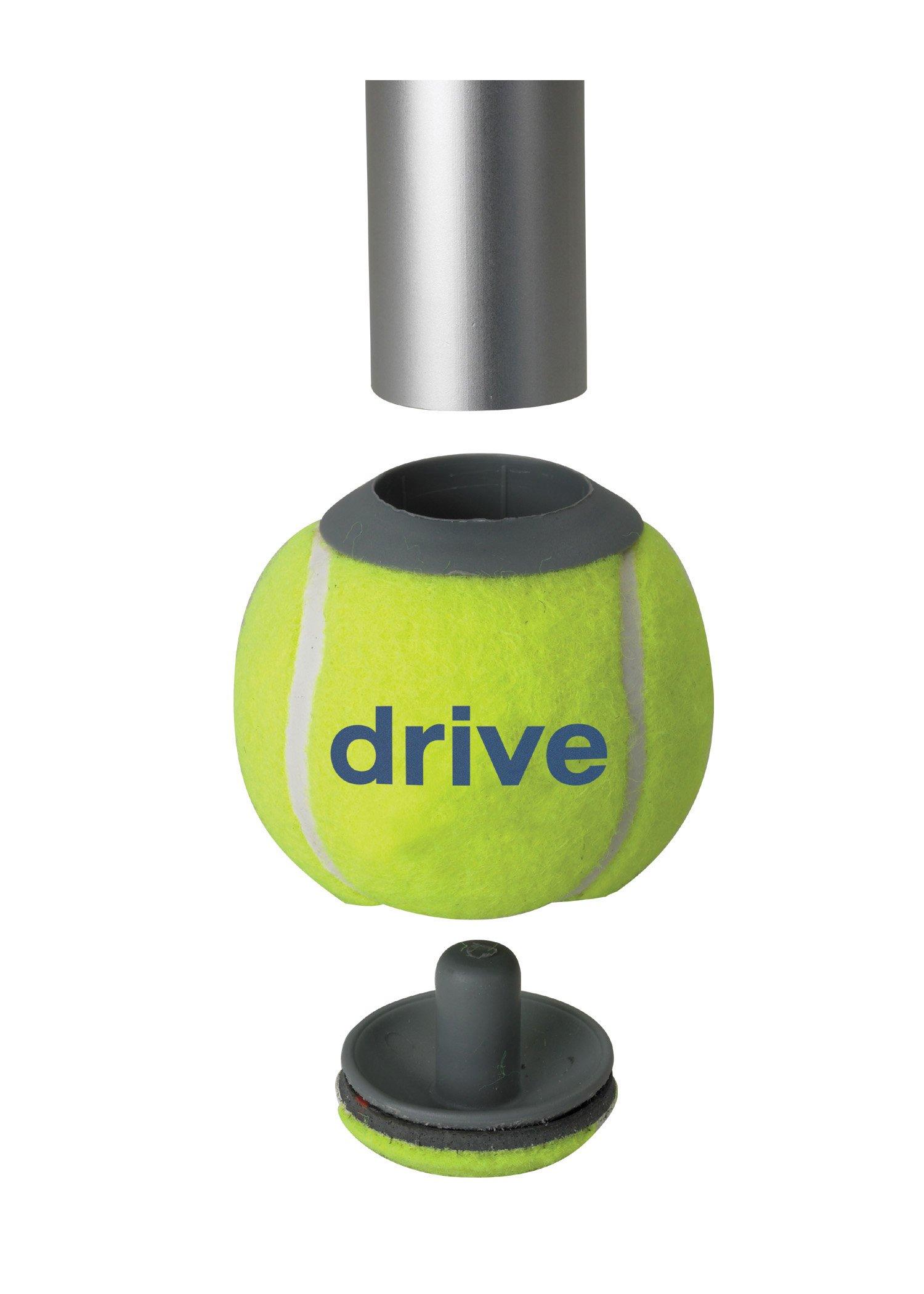 Drive Medical Drive Medical Deluxe Walker Rear Tennis Ball Glides, Yellow