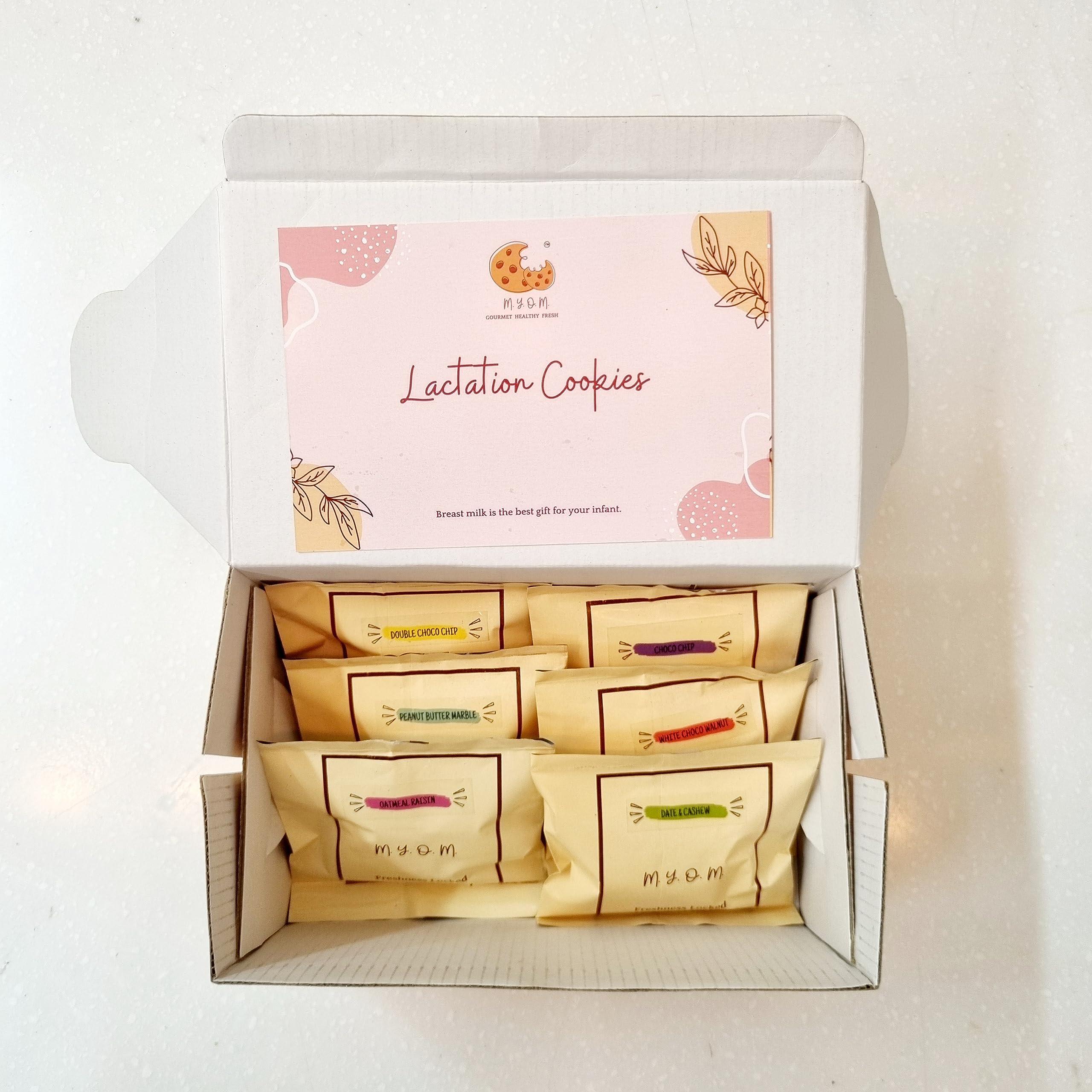 Rushi Super Foods MYOM Lactation Cookies | Freshly Baked | Increase breastmilk supply Quickly | 12 pieces (35gm x 12) (420gms) | No preservatives | Gluten Free | Best gift for new moms
