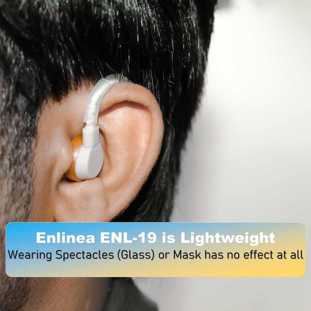 Enlinea Enlinea ENL-19 Behind-The-Ear (Bte) Hearing Aid Machine For Ear Old Age | Suitable For Mild To Moderate Hearing Loss (Pack of 2)