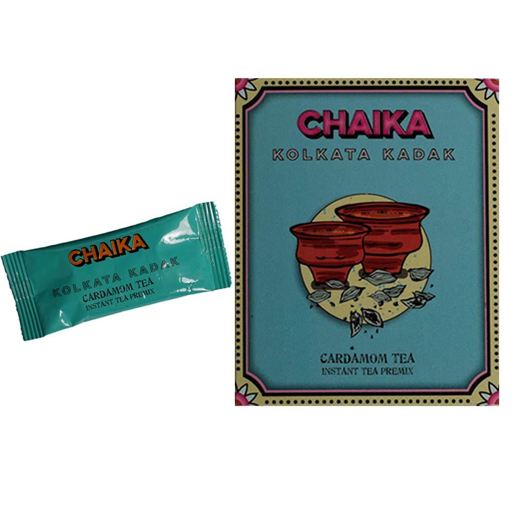 Chaika Chaika Desi Instant Premix Kolkata Kadak Cardamom Flavoured Tea (10 Sachets,Pack of 2)