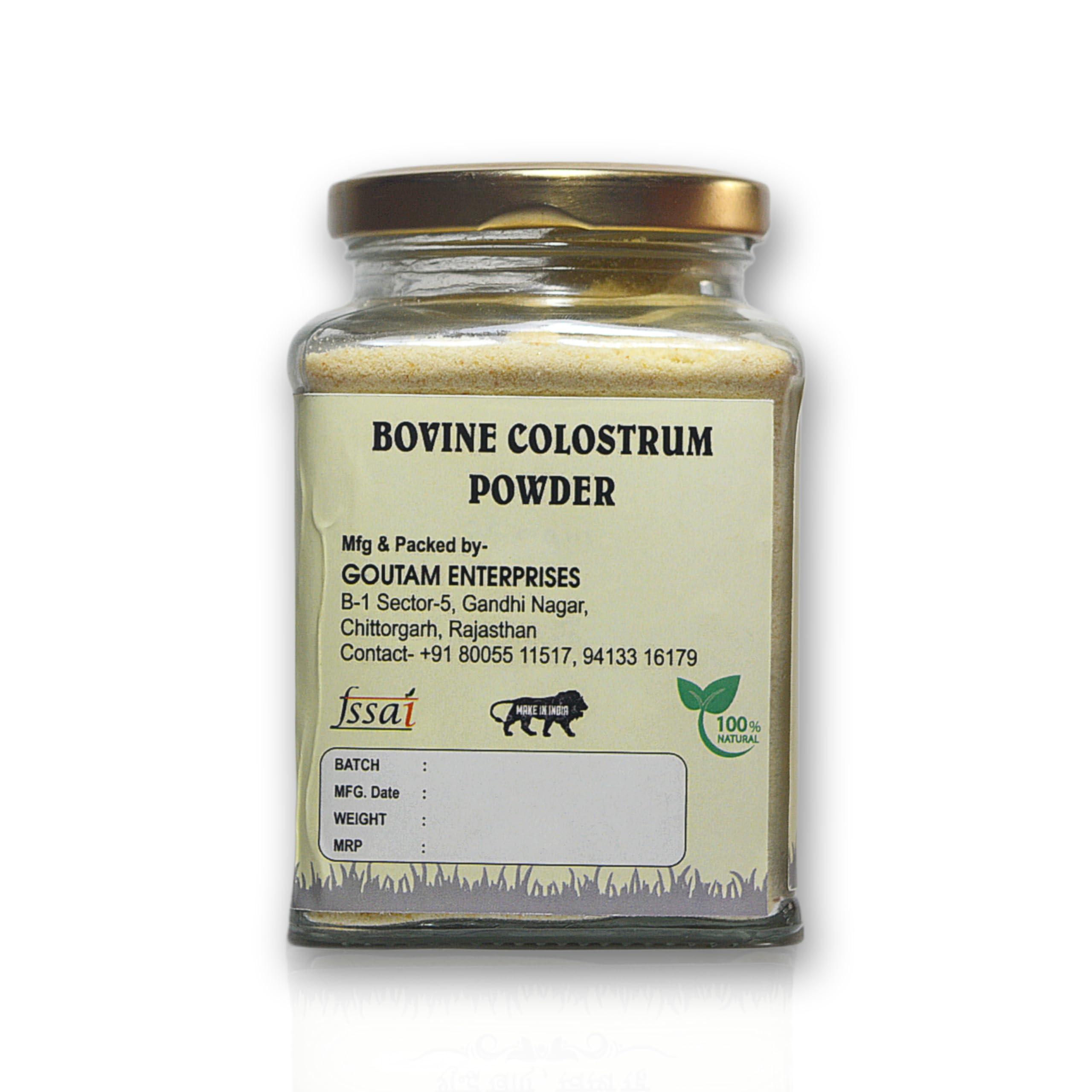 Generic Bovine Colostrum Powder | Kharvas/Bali/Khees/Junnu/Pos/Hoovak/Madhurakavi/Godd Soont Powder 250gm (Pack Of 1 Jar) | Steamed & Dried Powder