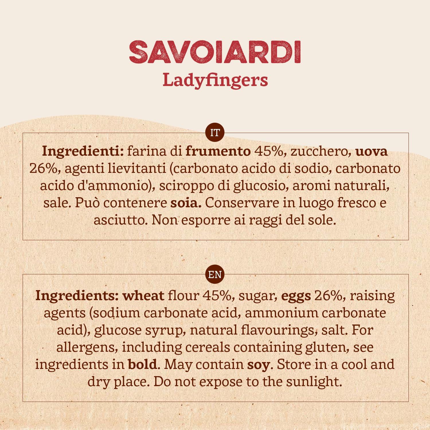 Bonomi Forno Bonomi Savoiardi LadyFingers, Italian Biscuits, 14.11 oz / 400 g