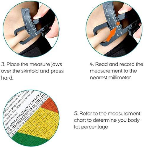 Geek Lab Geek Lab Personal Bodyfat Testing with Skinfold Calipers. Body Fat Calliper to Measure Your Body Fat (Black)