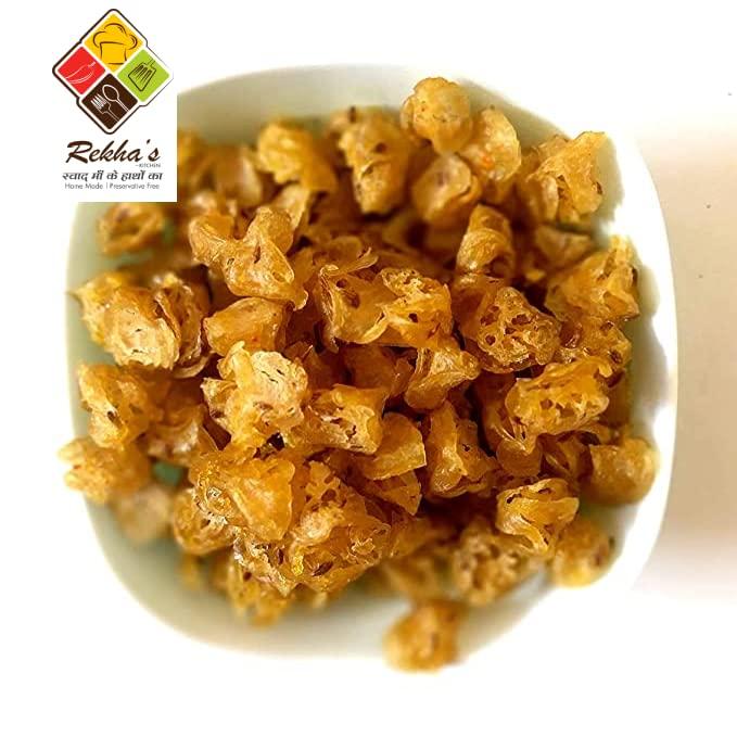 Rekha's Kitchen Home Made Tilori Papad | Charauri | Rice Papad - 200 Grams, pale yellow, 200 g (Pack of 1)