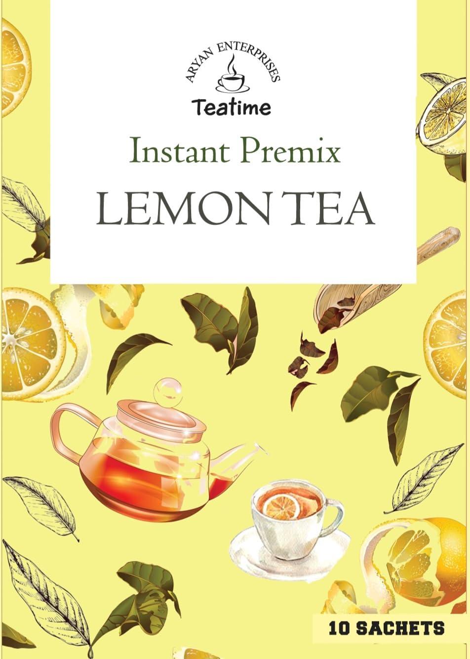 ARYAN ENTERPRISES Teatime Aryan Teatime Instant premix LEMON TEA - 20 Sachets (1pack)- Lemon Tea - Just add Hot water