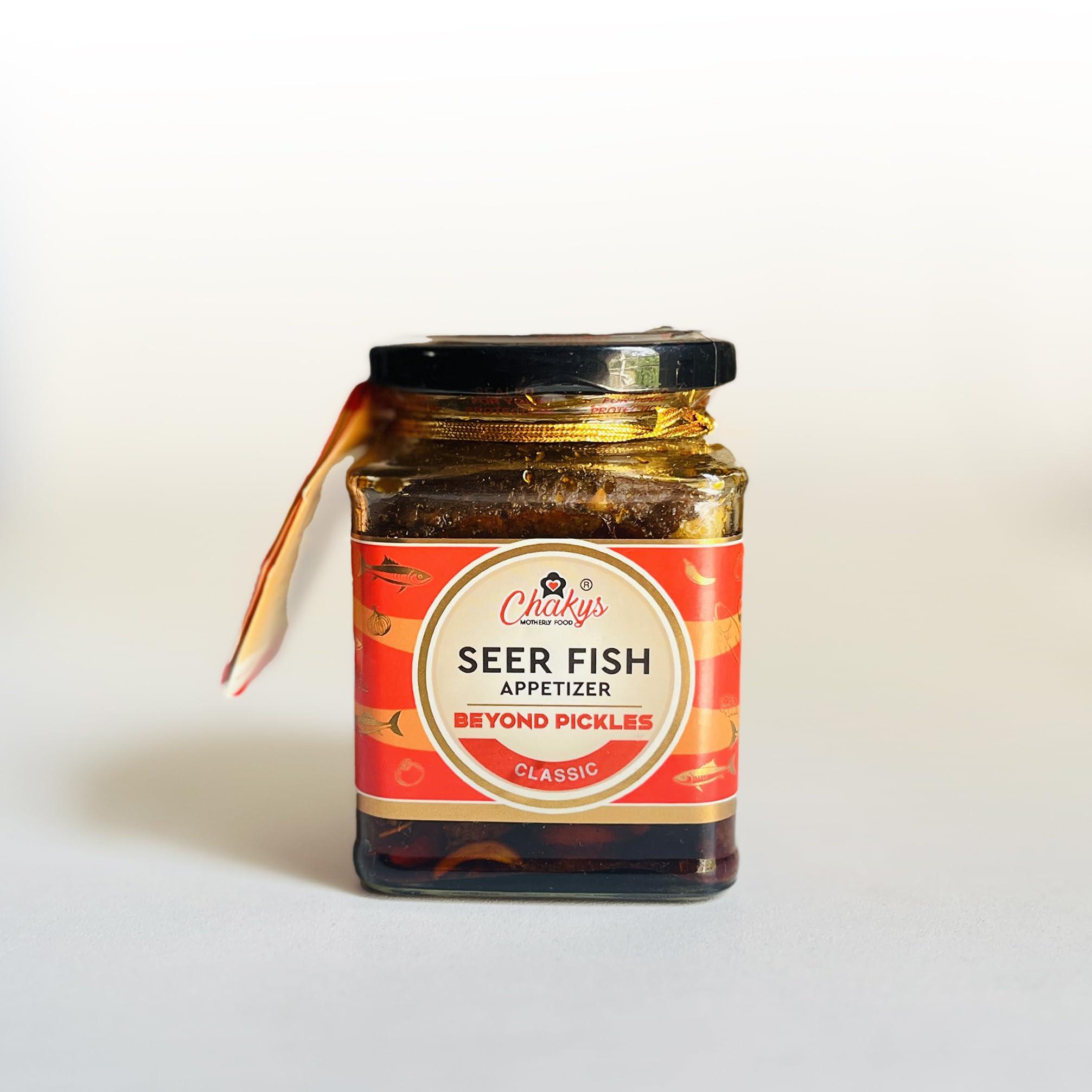 Chakys Motherly Food Chakys Motherly Food Seer Fish Appetizer Uniquely Crafted Seer Fish Pickle Beyond All Pickles Without Added Preservatives & Colour To Relish All Taste Buds 250gm (Classic)
